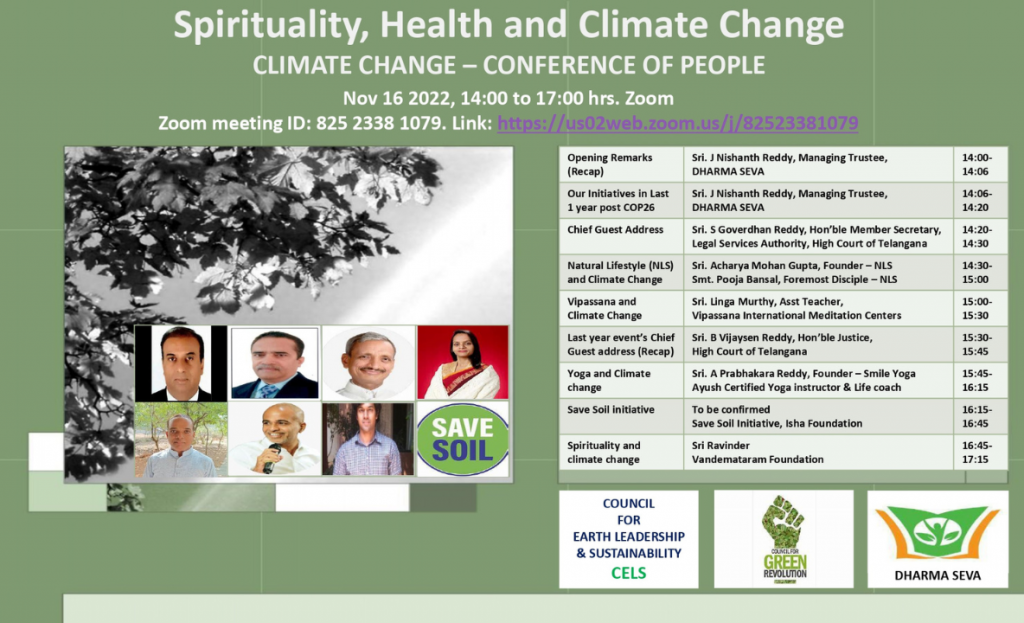 Spirituality, Health and Climate Change