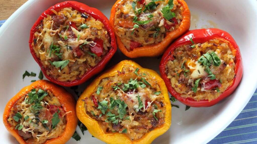 Millet Stuffed Bell Peppers